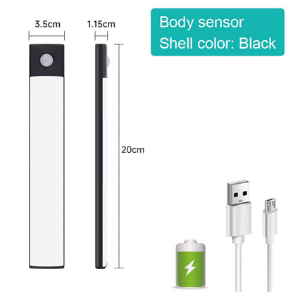Motion Sensor Light Wireless LED Night Light USB Rechargeable Night Lamp Cabinet Wardrobe Lamp under Backlight for Kitchen Led
