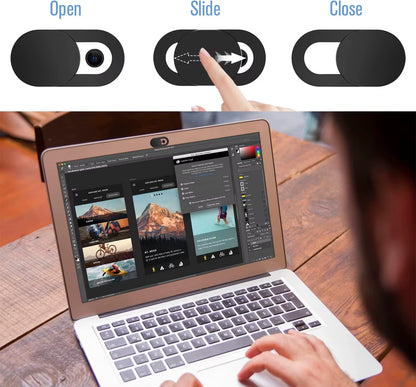Webcam Cover Shutter Magnet Slider Plastic Camera Cover for Ipad Tablet Web Laptop Pc Camera Mobile Phone Lenses Privacy Sticker