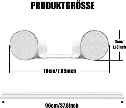 Zugluftstopper Für Türen,1 Stück Türen Zugluftstopper Mit Doppeldichtung,Türbodendichtung,Effektive Gegen Zugluft,Kälte, Lärm Und Insekt,(96Cm/Weiß)