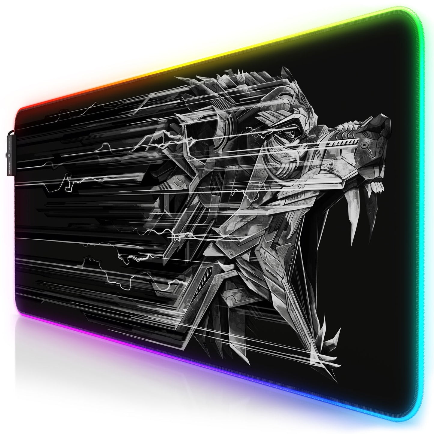Titanwolf Lightning RGB Gaming Mauspad 800 X 300 X 4Mm Xl-Formal LED Multi Color