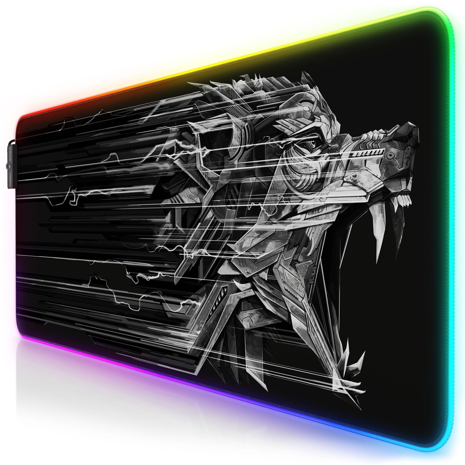 Titanwolf Lightning RGB Gaming Mauspad 800 X 300 X 4Mm Xl-Formal LED Multi Color