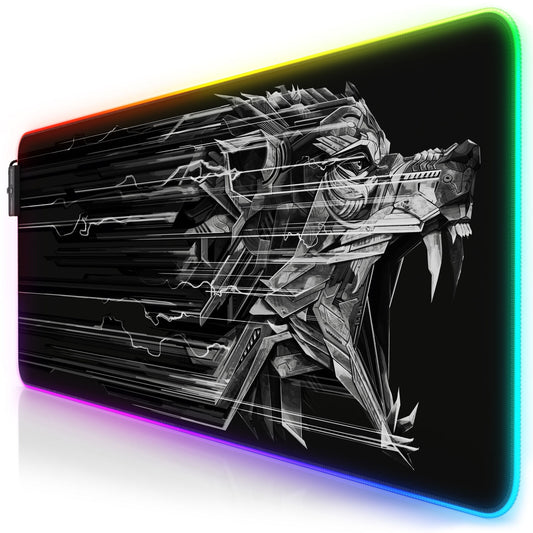 Titanwolf Lightning RGB Gaming Mauspad 800 X 300 X 4Mm Xl-Formal LED Multi Color