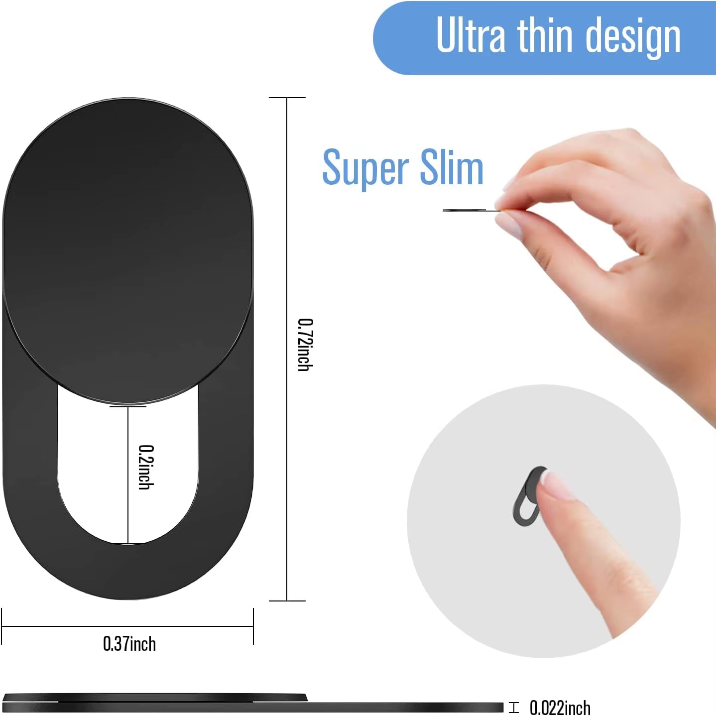 Webcam Cover Shutter Magnet Slider Plastic Camera Cover for Ipad Tablet Web Laptop Pc Camera Mobile Phone Lenses Privacy Sticker
