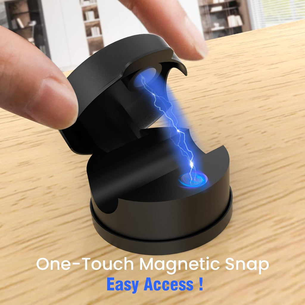 10 Stück Kabelhalter Kabelclips [360° Drehbar] Magnetische Selbstklebende Kabel Organizer Für Schreibtisch, Wand, Telefon, Zuhause, Büro, Auto, Kompatibel Mit Kabel Bis Zu 7,5 Mm (Schwarz)