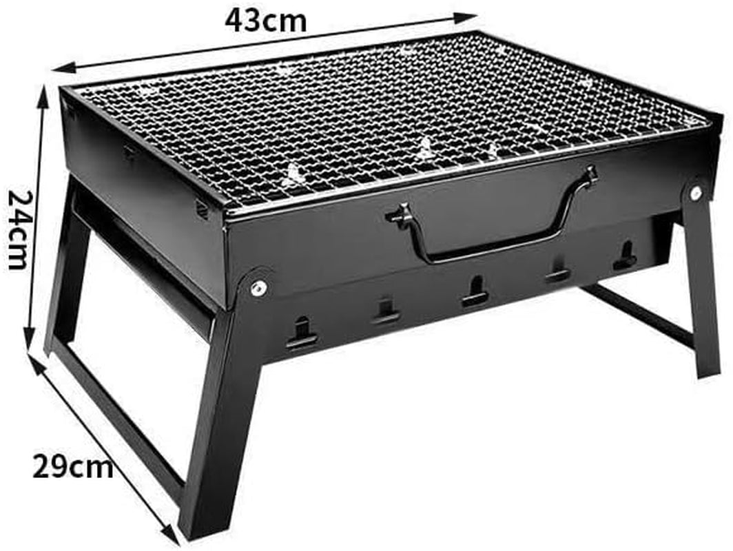 BBQ Barbecue Grill, Tragbarer Klappkohlegrill Schreibtisch Tischplatte Outdoor Edelstahl Smoker BBQ Für Picknick Garten Terrasse Camping Reisen