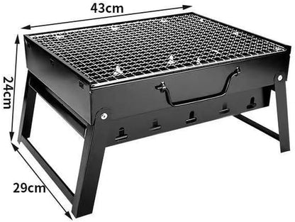 BBQ Barbecue Grill, Tragbarer Klappkohlegrill Schreibtisch Tischplatte Outdoor Edelstahl Smoker BBQ Für Picknick Garten Terrasse Camping Reisen