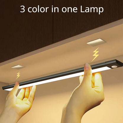 Motion Sensor Light Wireless LED Night Light USB Rechargeable Night Lamp Cabinet Wardrobe Lamp under Backlight for Kitchen Led
