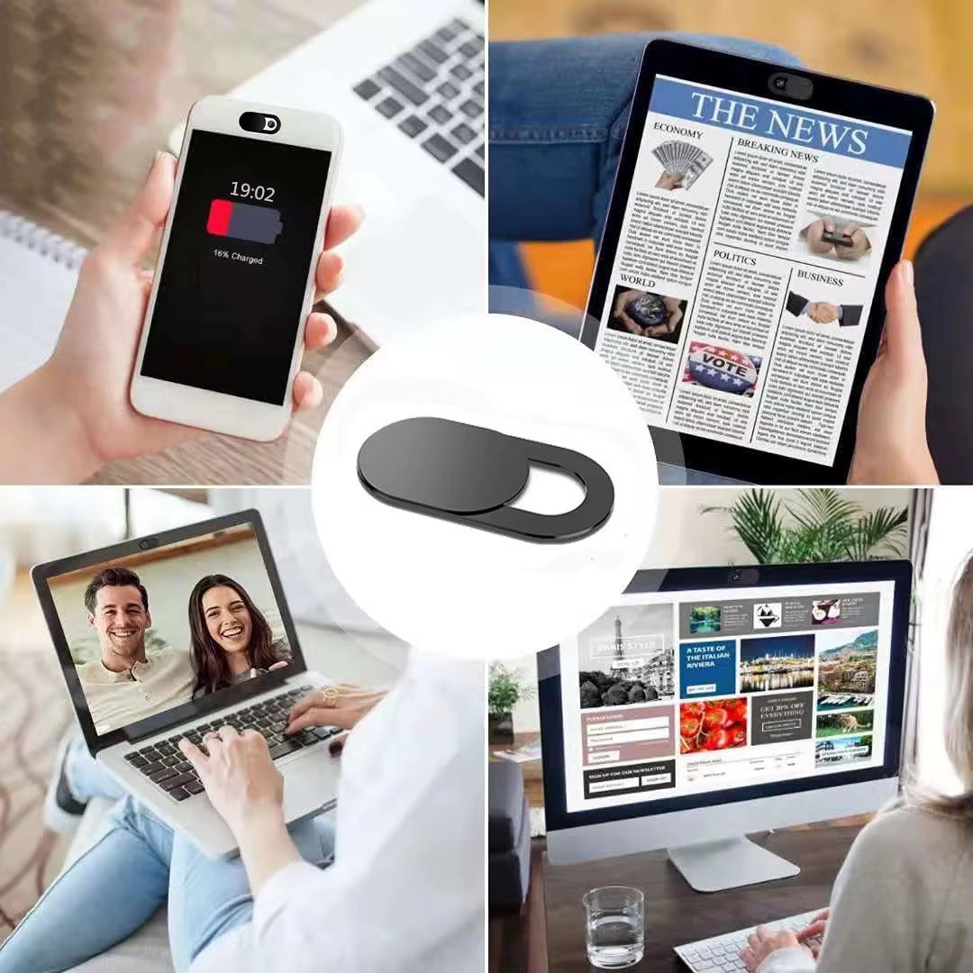 Webcam Cover Shutter Magnet Slider Plastic Camera Cover for Ipad Tablet Web Laptop Pc Camera Mobile Phone Lenses Privacy Sticker