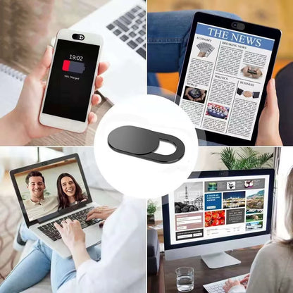 Webcam Cover Shutter Magnet Slider Plastic Camera Cover for Ipad Tablet Web Laptop Pc Camera Mobile Phone Lenses Privacy Sticker