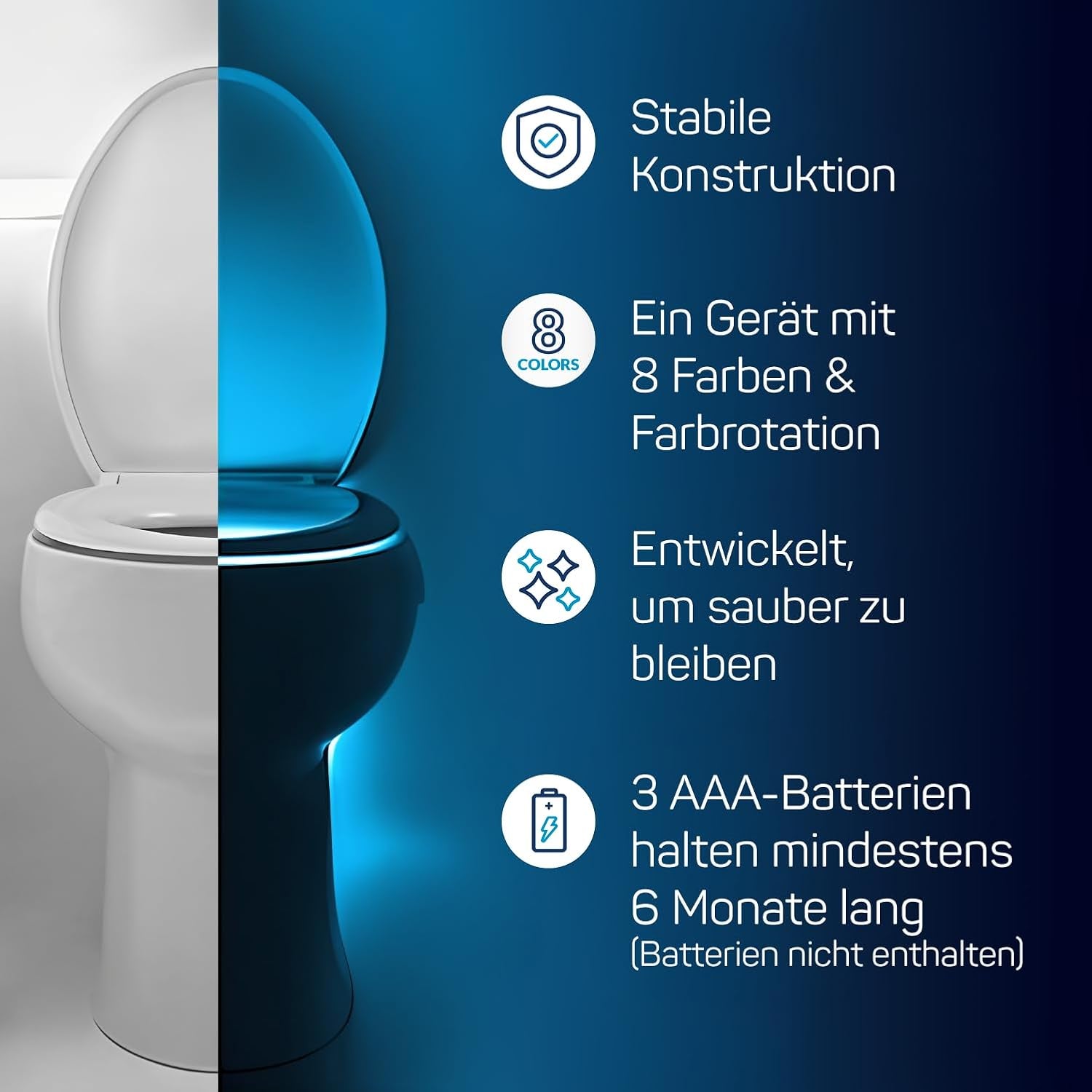 Das Original WC Licht. Coole LED Toilettenlicht Gadgets. Praktische Weihnachtsgeschenke. Lustige Geschenke Für Männer Frauen Herren. Geschenkideen Weihnachten Männergeschenke Geschenk Wichtelgeschenk