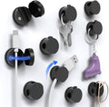 Magnetische Kabelclips, 10 Stück, 360 Grad drehbar