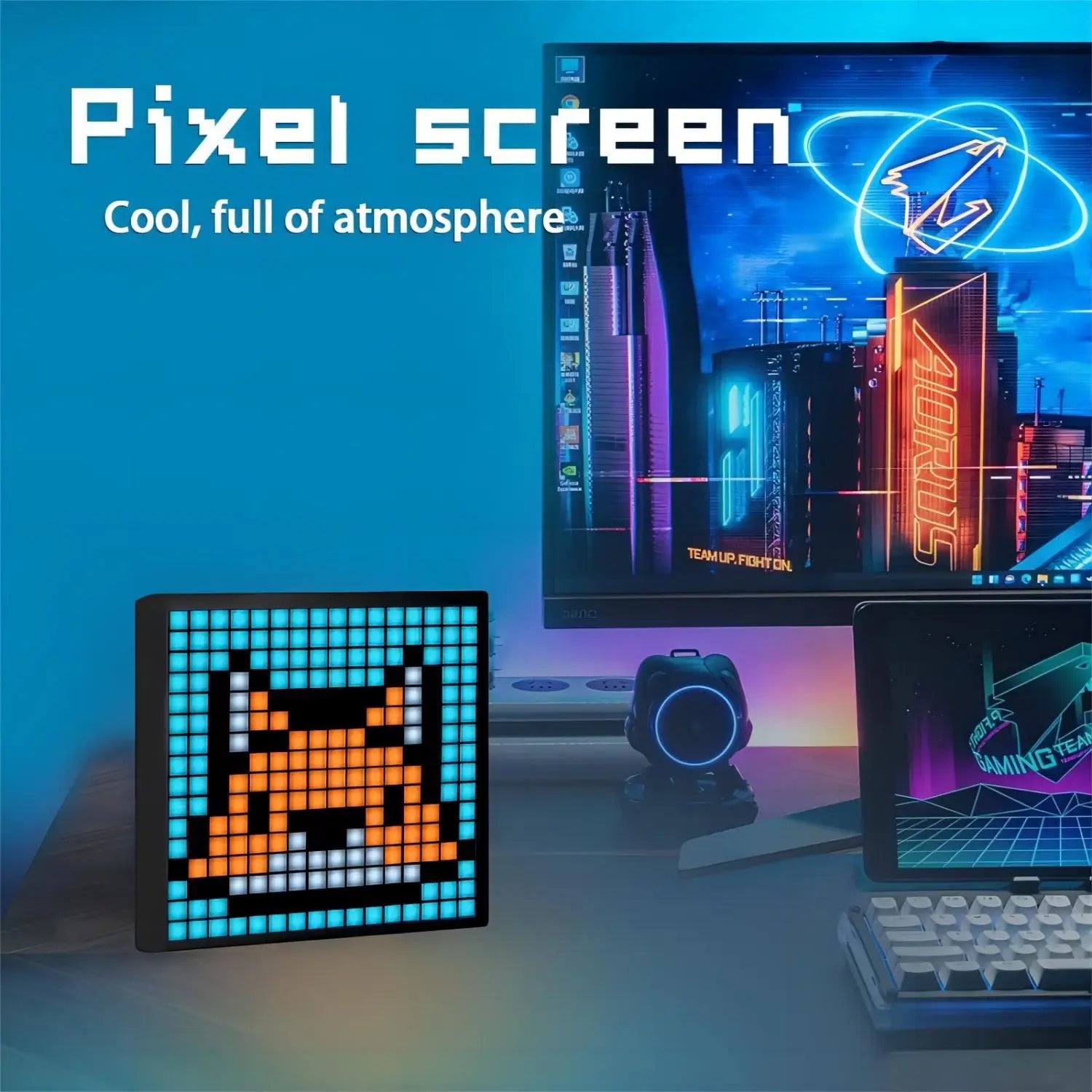 LED Pixel Matrix Bluetooth Smart Display 64X64 RGB Digital Lamp Panel DIY Art Display Gaming Anime Room Decor Frame APP Control