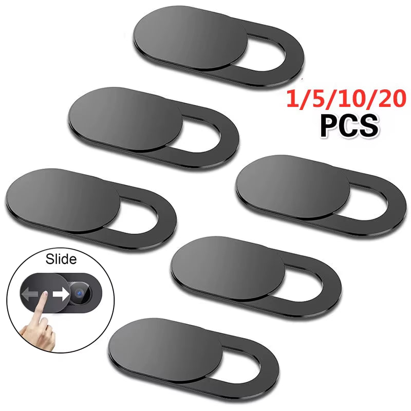 Webcam Cover Shutter Magnet Slider Plastic Camera Cover for Ipad Tablet Web Laptop Pc Camera Mobile Phone Lenses Privacy Sticker