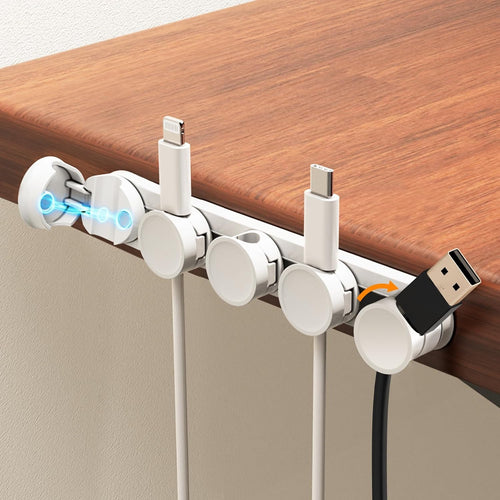 Kabel Organizer mit Schiebeschiene und magnetischen Kabelclips