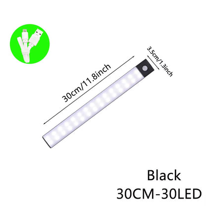 Motion Sensor Light Wireless LED Night Light USB Rechargeable Night Lamp Cabinet Wardrobe Lamp under Backlight for Kitchen Led