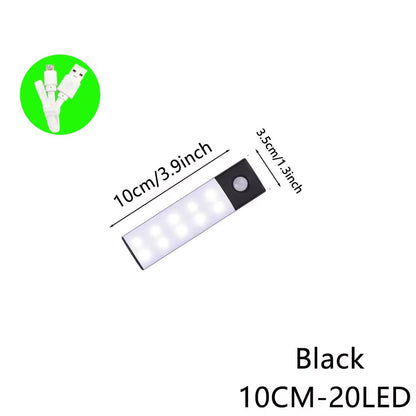 Motion Sensor Light Wireless LED Night Light USB Rechargeable Night Lamp Cabinet Wardrobe Lamp under Backlight for Kitchen Led